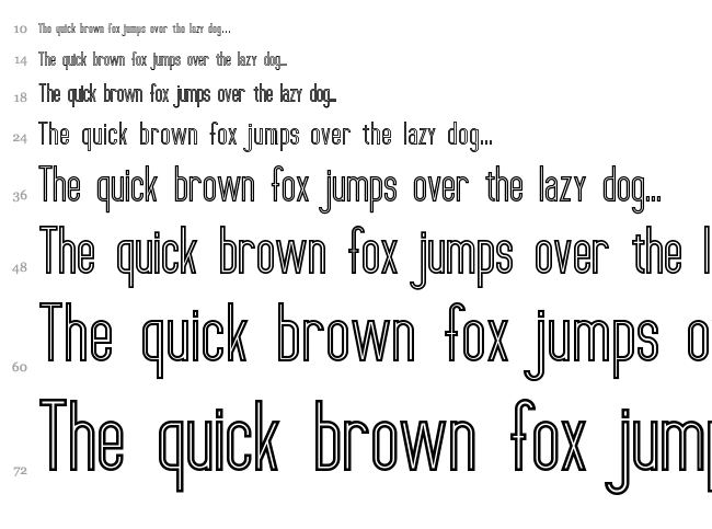Ultimatum font waterfall